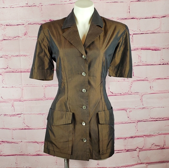 Celine Jackets & Blazers - Celine Paris Short Sleeve Shimmer Jacket